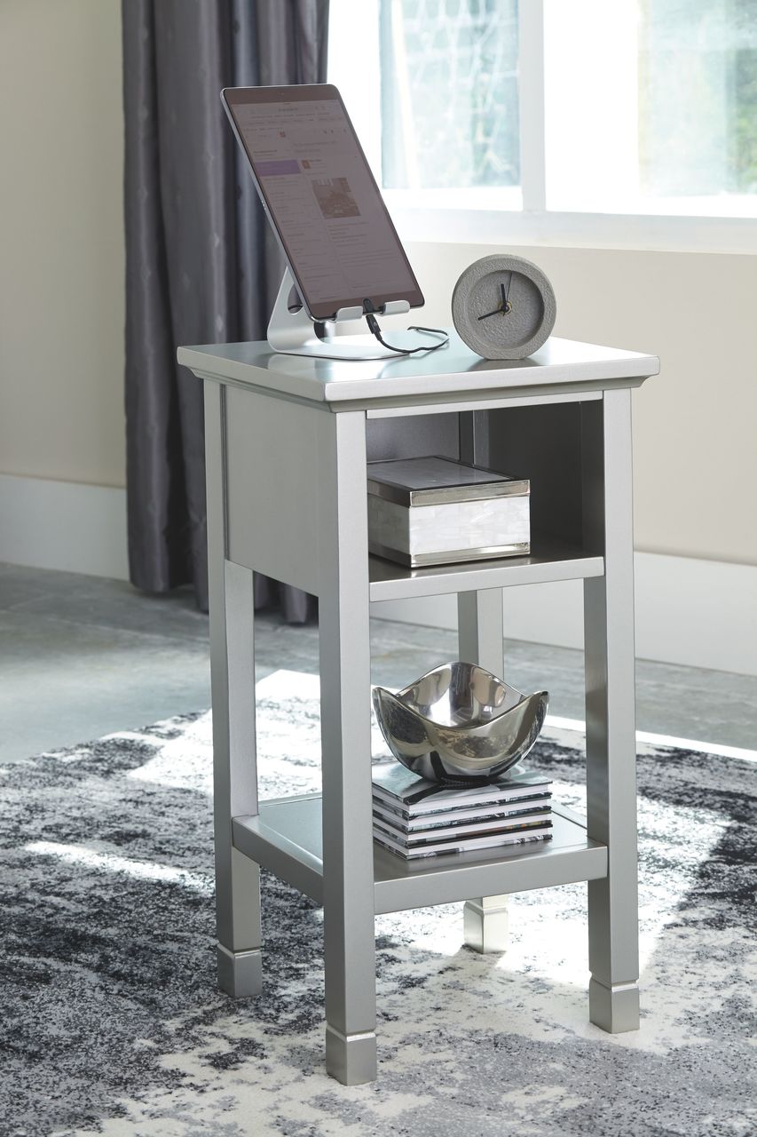 Marnville Silver Finish Accent Table