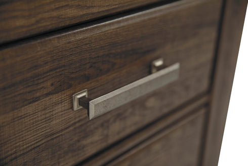 Juararo Dark Brown Two Drawer Night Stand - WCC Furniture & Mattress Center Lafayette & Lake Charles