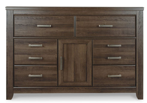 Juararo Queen Poster Bed, Dresser & Mirror - WCC Furniture & Mattress Center Lafayette & Lake Charles