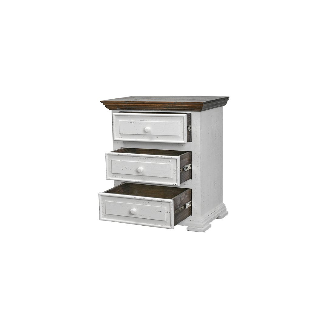 Lafitte White/Tobacco Nightstand