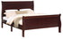Louis Philip Cherry Bed, Dresser & Mirror - WCC Furniture & Mattress Center Lafayette & Lake Charles
