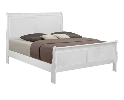 Louis Philip White Bed - WCC Furniture & Mattress Center Lafayette & Lake Charles