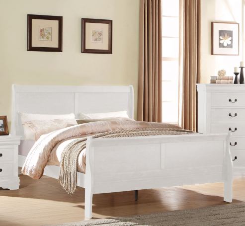 Louis Philip White Bed - WCC Furniture & Mattress Center Lafayette & Lake Charles