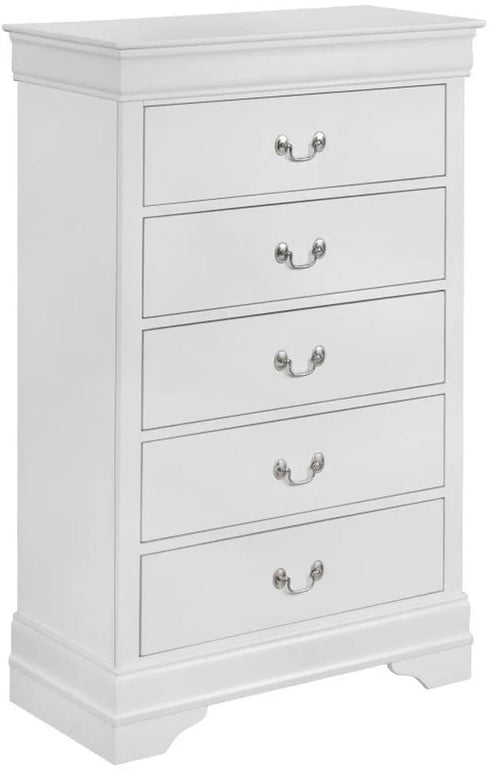 Louis Philip White Chest - WCC Furniture & Mattress Center Lafayette & Lake Charles