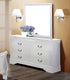 Louis Philip White Dresser And Mirror - WCC Furniture & Mattress Center Lafayette & Lake Charles