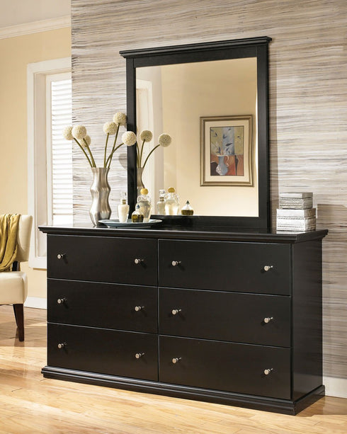 Maribel Black Dresser & Mirror - WCC Furniture & Mattress Center Lafayette & Lake Charles