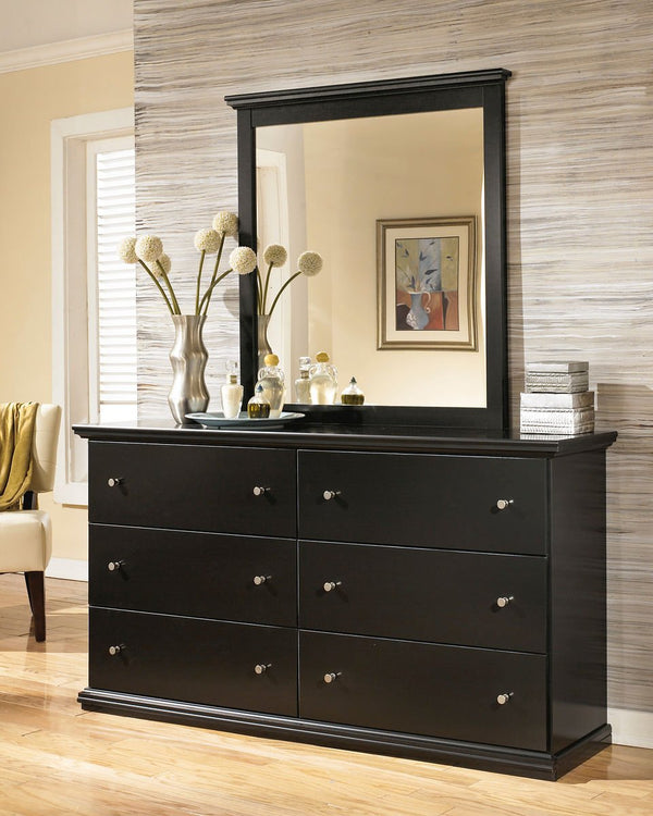 Maribel Black Dresser & Mirror - WCC Furniture & Mattress Center Lafayette & Lake Charles
