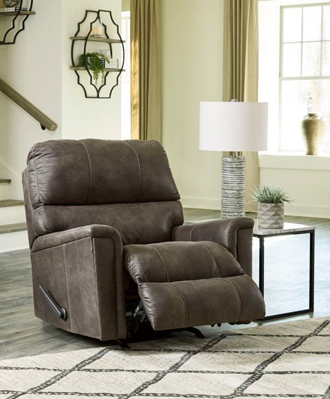 Navi Smoke Rocker Recliner - WCC Furniture & Mattress Center Lafayette & Lake Charles