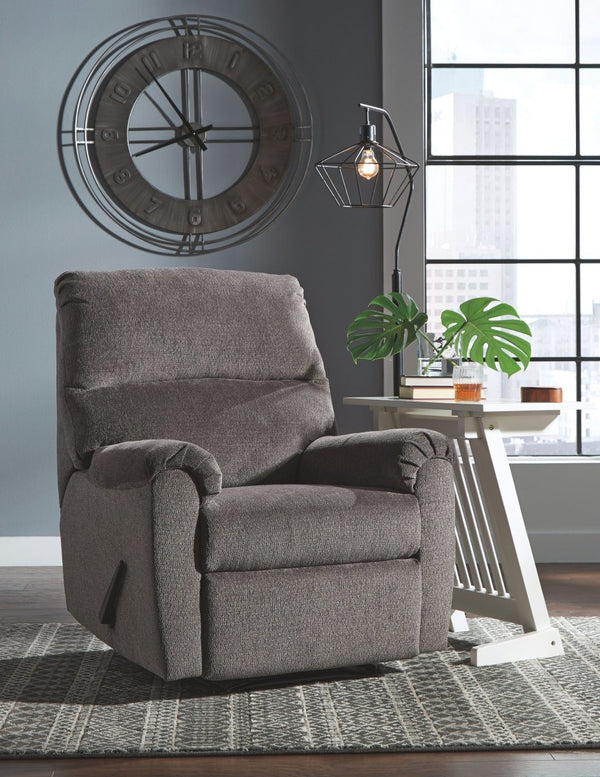 Nerviano Gray Zero Wall Recliner - WCC Furniture & Mattress Center Lafayette & Lake Charles