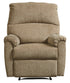 Nerviano Mocha Zero Wall Recliner - WCC Furniture & Mattress Center Lafayette & Lake Charles