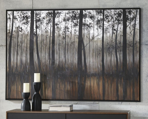 Philyra Black/Orange/Silver Wall Art - WCC Furniture & Mattress Center Lafayette & Lake Charles