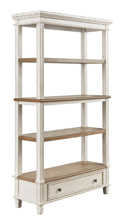 Realyn Brown/White Bookcase - WCC Furniture & Mattress Center Lafayette & Lake Charles