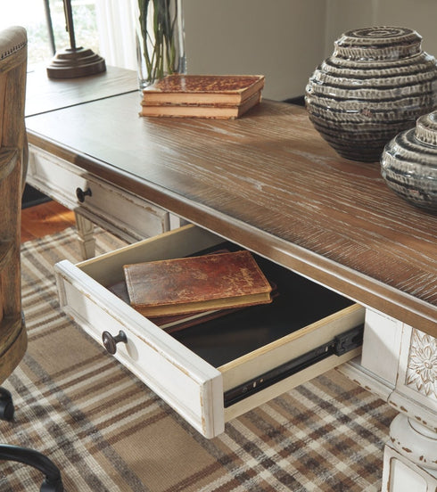 Realyn White/Brown Home Office Lift Top Desk - WCC Furniture & Mattress Center Lafayette & Lake Charles