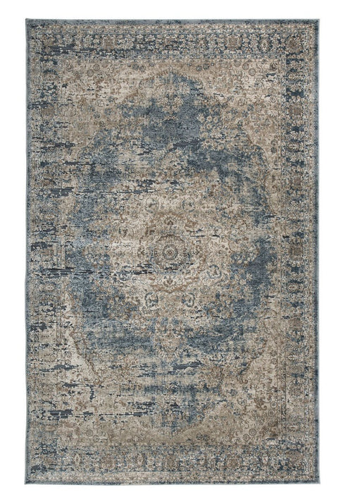 South Blue/Tan Large Rug - WCC Furniture & Mattress Center Lafayette & Lake Charles