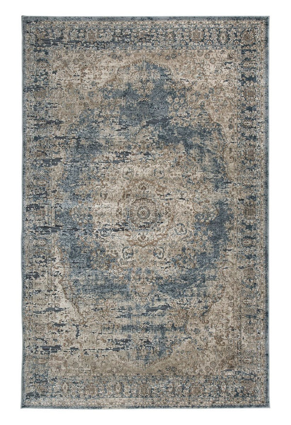 South Blue/Tan Large Rug - WCC Furniture & Mattress Center Lafayette & Lake Charles