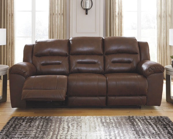 Stoneland Chocolate Reclining Power Sofa/Couch - WCC Furniture & Mattress Center Lafayette & Lake Charles