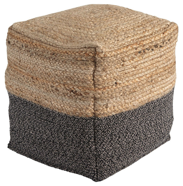 Sweed Valley Natural/Black Pouf - WCC Furniture & Mattress Center Lafayette & Lake Charles