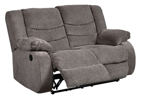 Tulen Gray Reclining Loveseat - WCC Furniture & Mattress Center Lafayette & Lake Charles