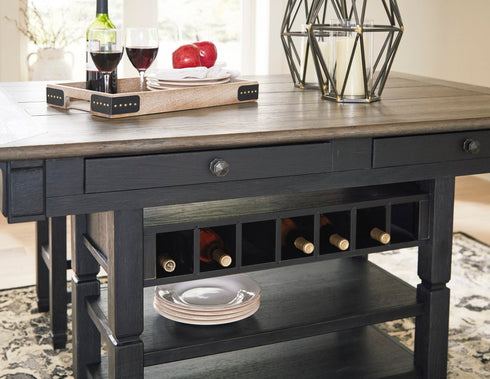 Tyler Creek Black/Gray 7 Piece Counter Height Dining Set - WCC Furniture & Mattress Center Lafayette & Lake Charles