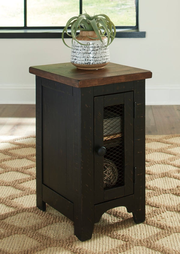 Valebeck Black/Brown Chair Side End Table - WCC Furniture & Mattress Center Lafayette & Lake Charles