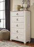 Willowton Two - tone Five Drawer Chest - WCC Furniture & Mattress Center Lafayette & Lake Charles