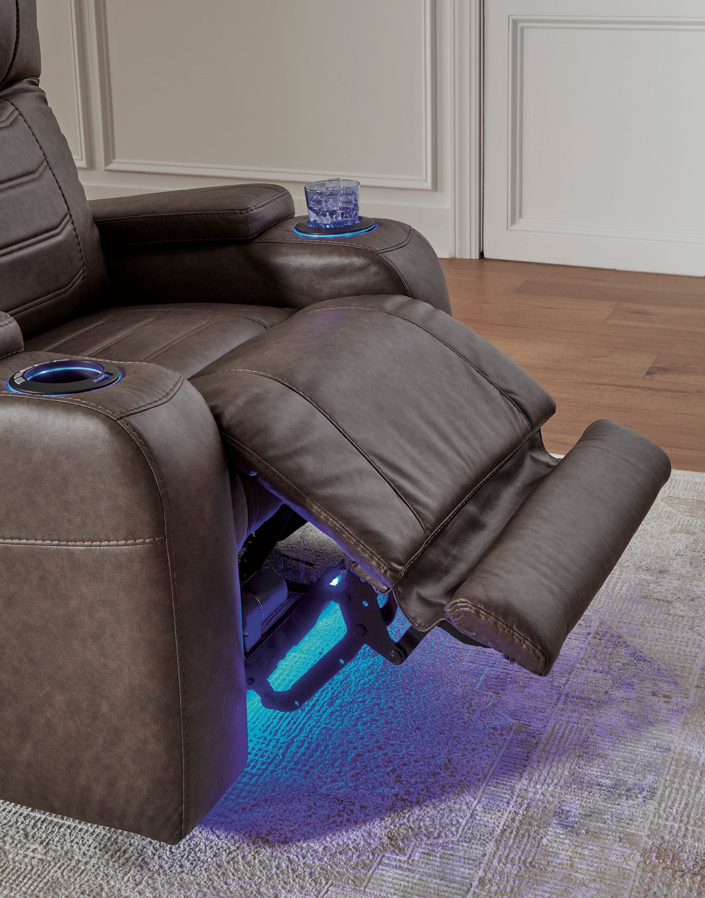 Schooner Rocks Umber Power Recliner w/ Adjustable Headrest