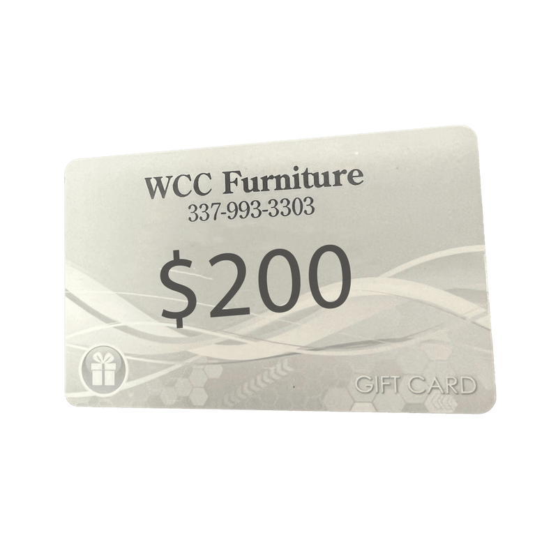 $200 Gift Card - WCC Furniture & Mattress Center Lafayette & Lake Charles