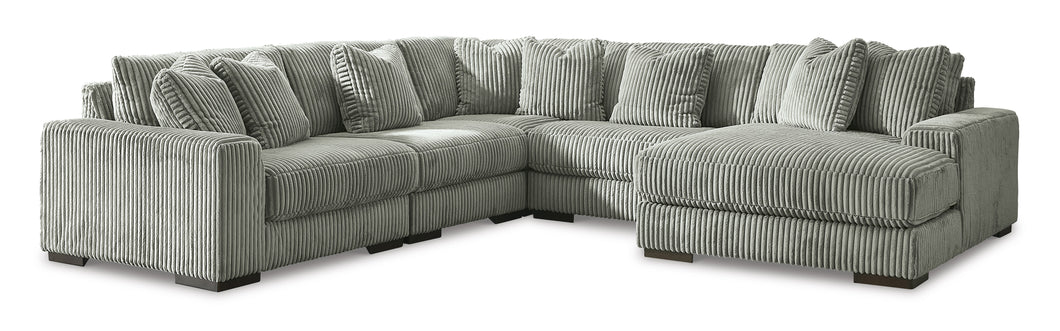 Lindyn Fog 5-Piece Sectional with RAF Chaise