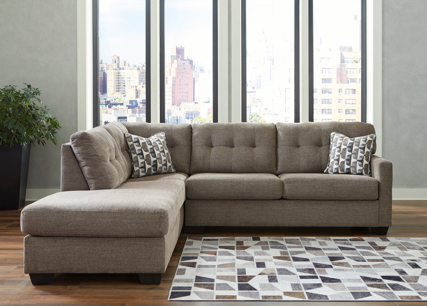 Mahoney Chocolate Sectional