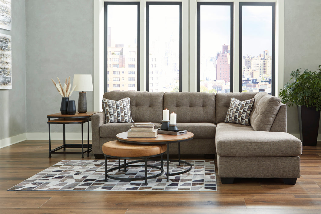 Mahoney Chocolate RAF Chaise Sectional