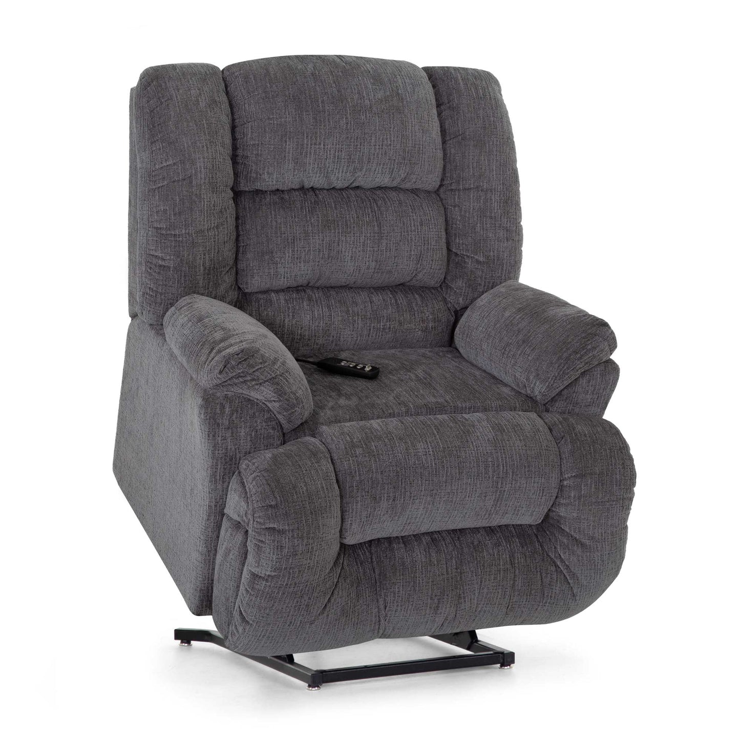 Stockton Badge Charcoal Power Lift Recliner w/ Power Headrest