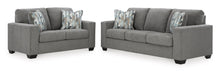 Load image into Gallery viewer, Deltona Graphite Sofa &amp; Loveseat
