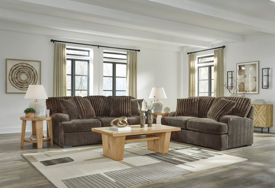 Aylesworth Chocolate Sofa & Loveseat