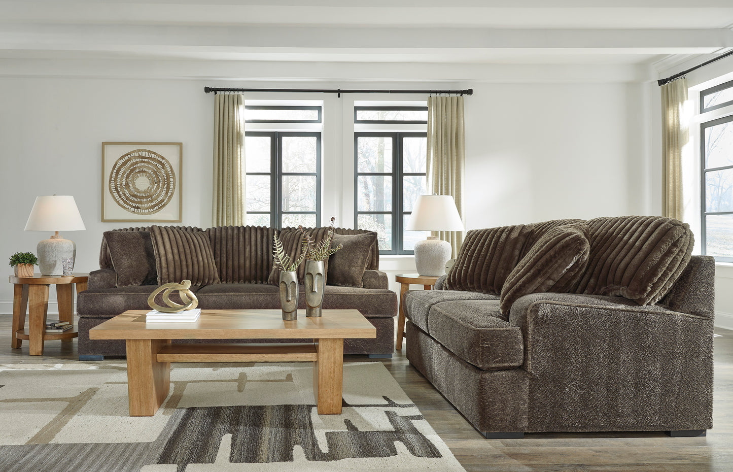 Aylesworth Chocolate Sofa & Loveseat