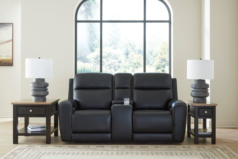 5Z - Comfort Onyx Power Reclining Loveseat w/ Console - WCC Furniture & Mattress Center Lafayette & Lake Charles