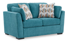 Load image into Gallery viewer, Keerwick Teal Loveseat
