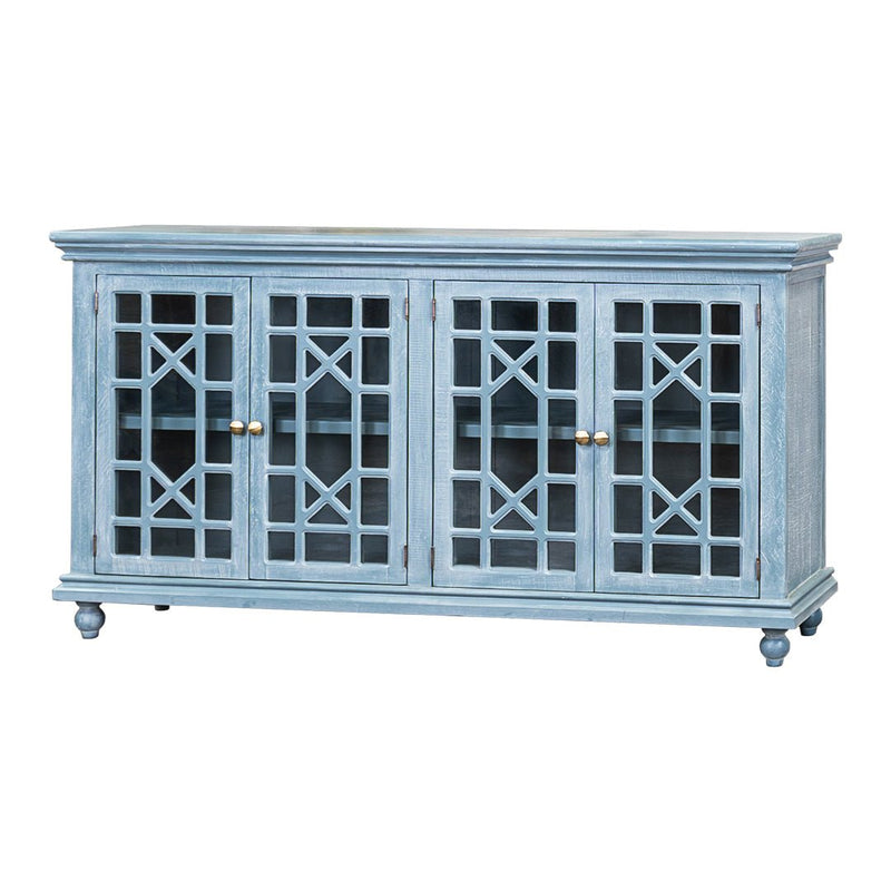 72" Glass Door Ocean Breeze Console - WCC Furniture & Mattress Center Lafayette & Lake Charles