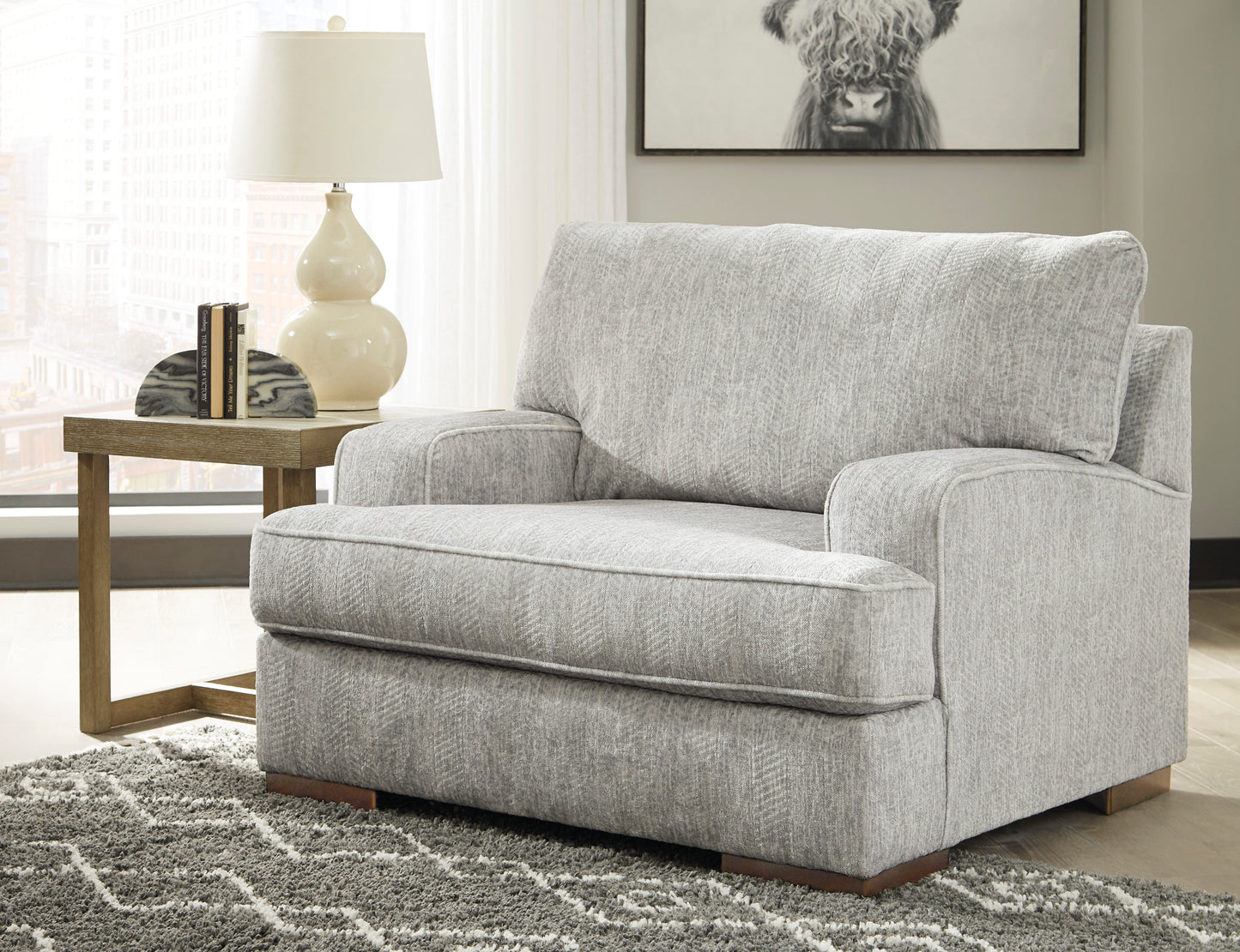 Mercado Pewter Chair and a Half