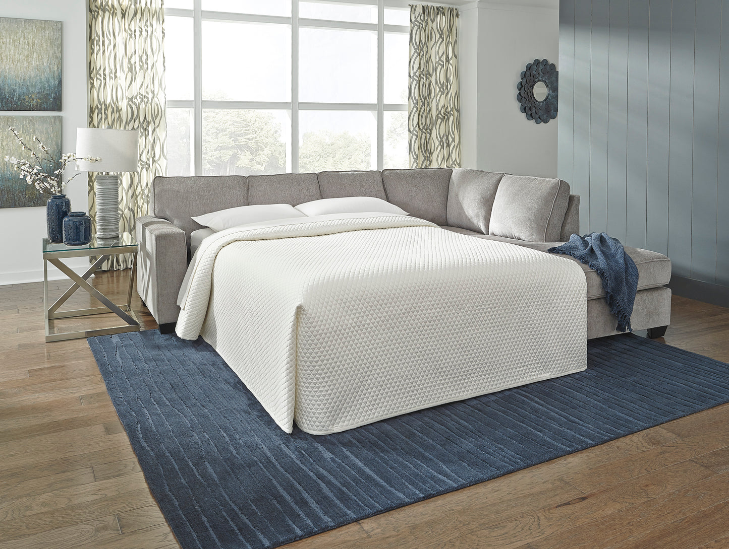 Altari Alloy Full Sleeper Sectional w/ RAF Chaise