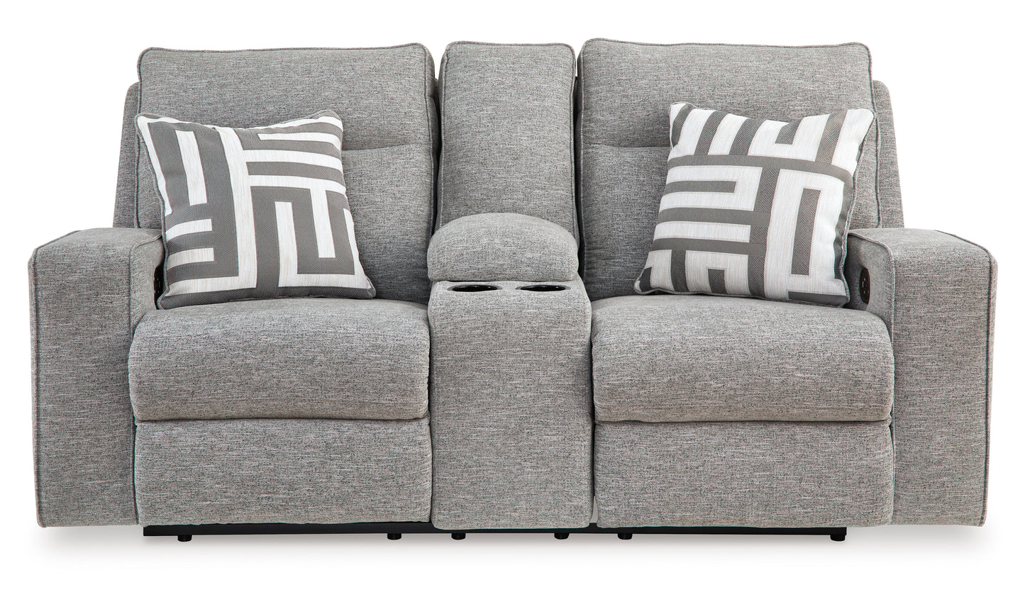 Biscoe Power Reclining Sofa & Loveseat w/Adj Headrest