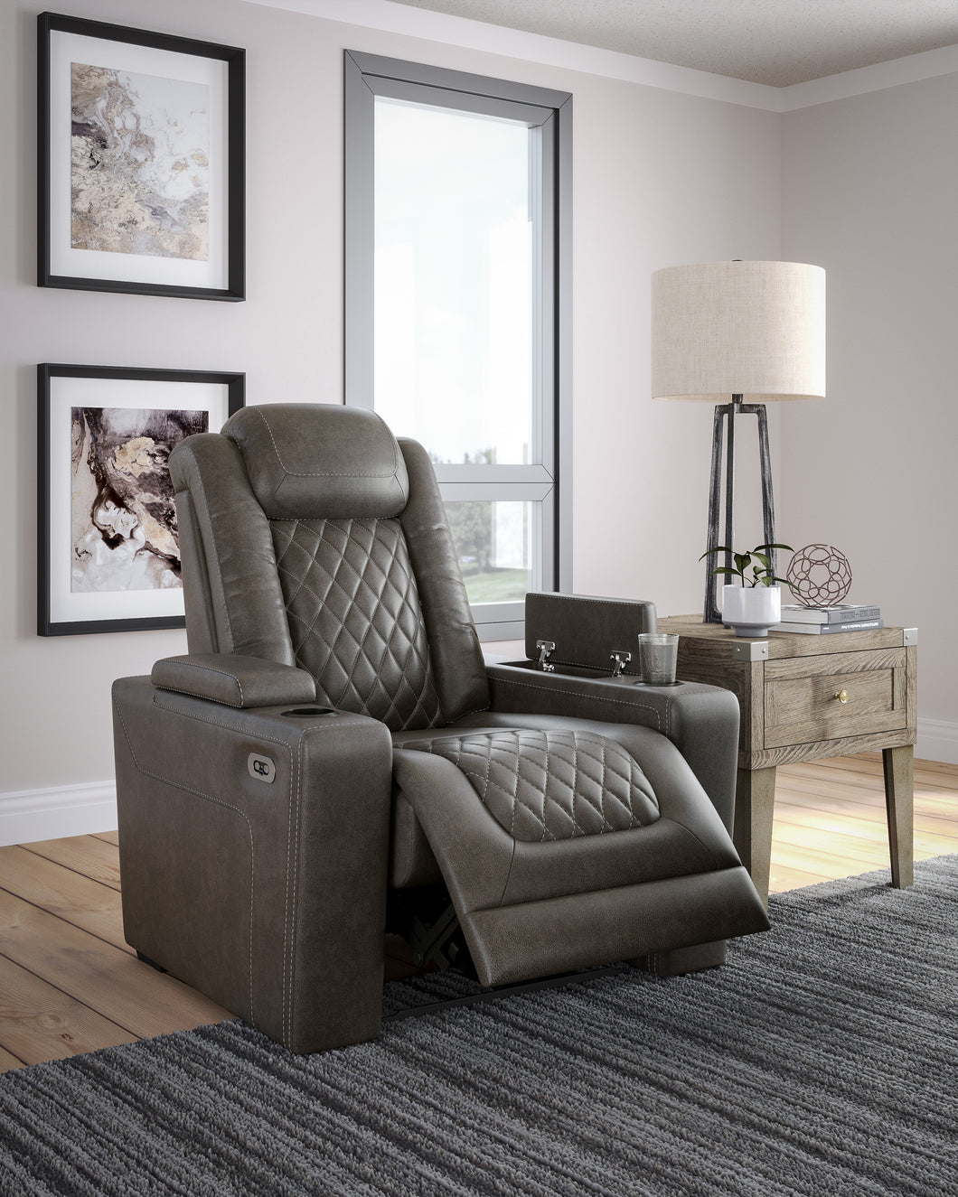 Hyllmont Gray Power Recliner