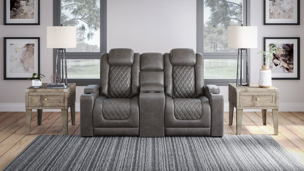 Hyllmont Gray Power Reclining Loveseat