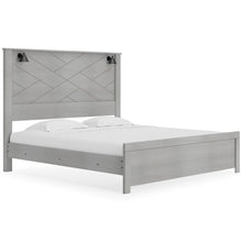 Load image into Gallery viewer, Cottonburg Light Gray/White King Bed
