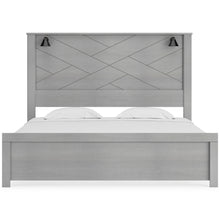 Load image into Gallery viewer, Cottonburg Light Gray/White King Bed
