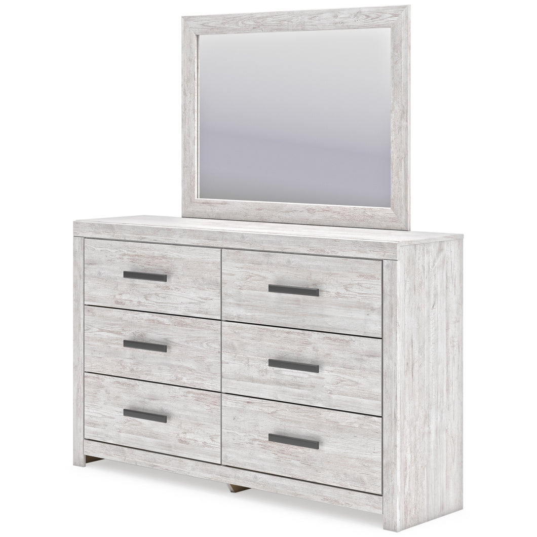 Cayboni Whitewash Dresser & Mirror