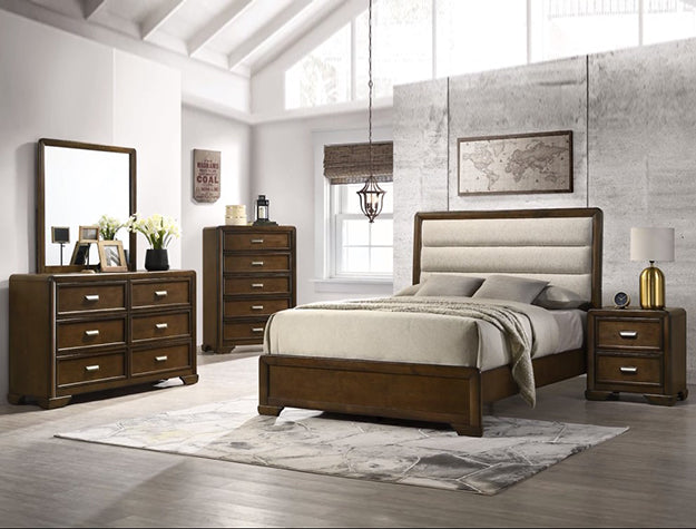 Coffield Brown King Bed, Dresser, Mirror