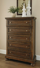 Load image into Gallery viewer, Flynnter Medium Brown Five Drawer Chest
