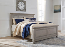 Load image into Gallery viewer, Lettner Light Gray King Panel Bed
