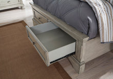 Load image into Gallery viewer, Lettner Light Gray King Platform Storage Bed
