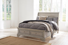 Load image into Gallery viewer, Lettner Light Gray King Platform Storage Bed
